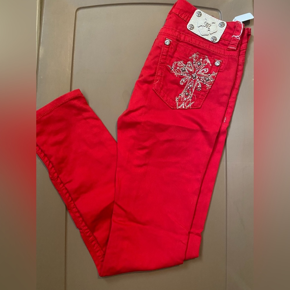 Miss Me Size 28 RED Skinny Jean